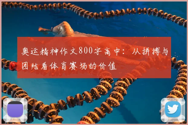 奥运精神作文800字高中:从拼搏与团结看体育赛场的价值